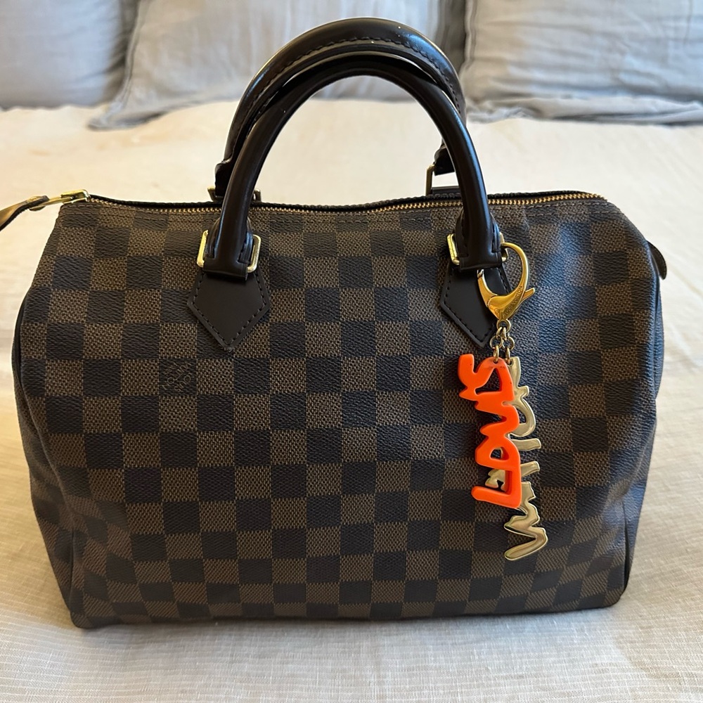 Louis Vuitton Speedy 30 Daumier with Limited Ed Stephen Sprouse graffiti tag